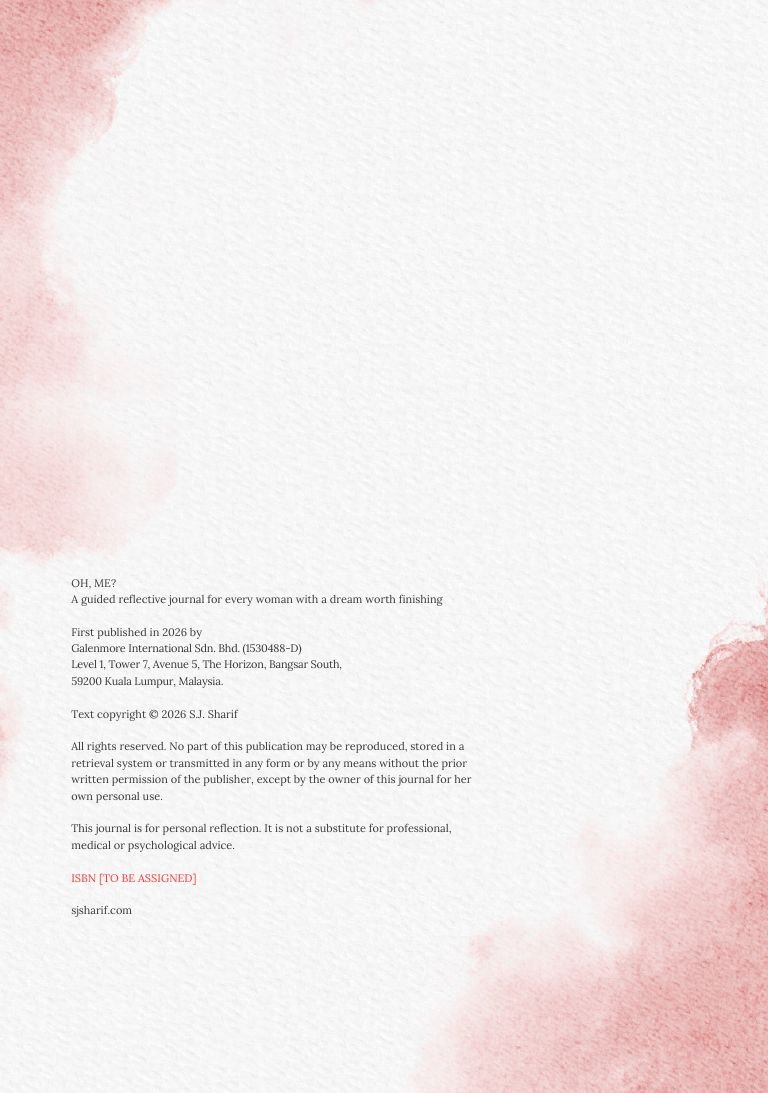 Oh, Me? page 2: Copyright page