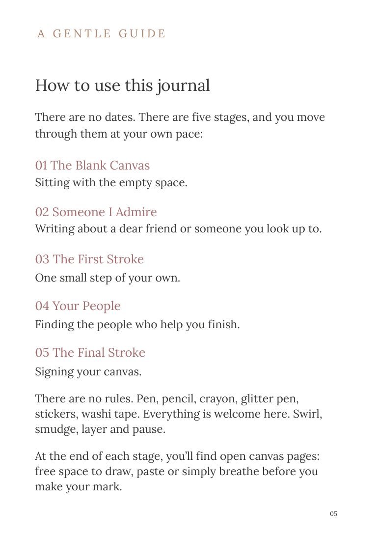 Oh, Me? page 5: How to use this journal