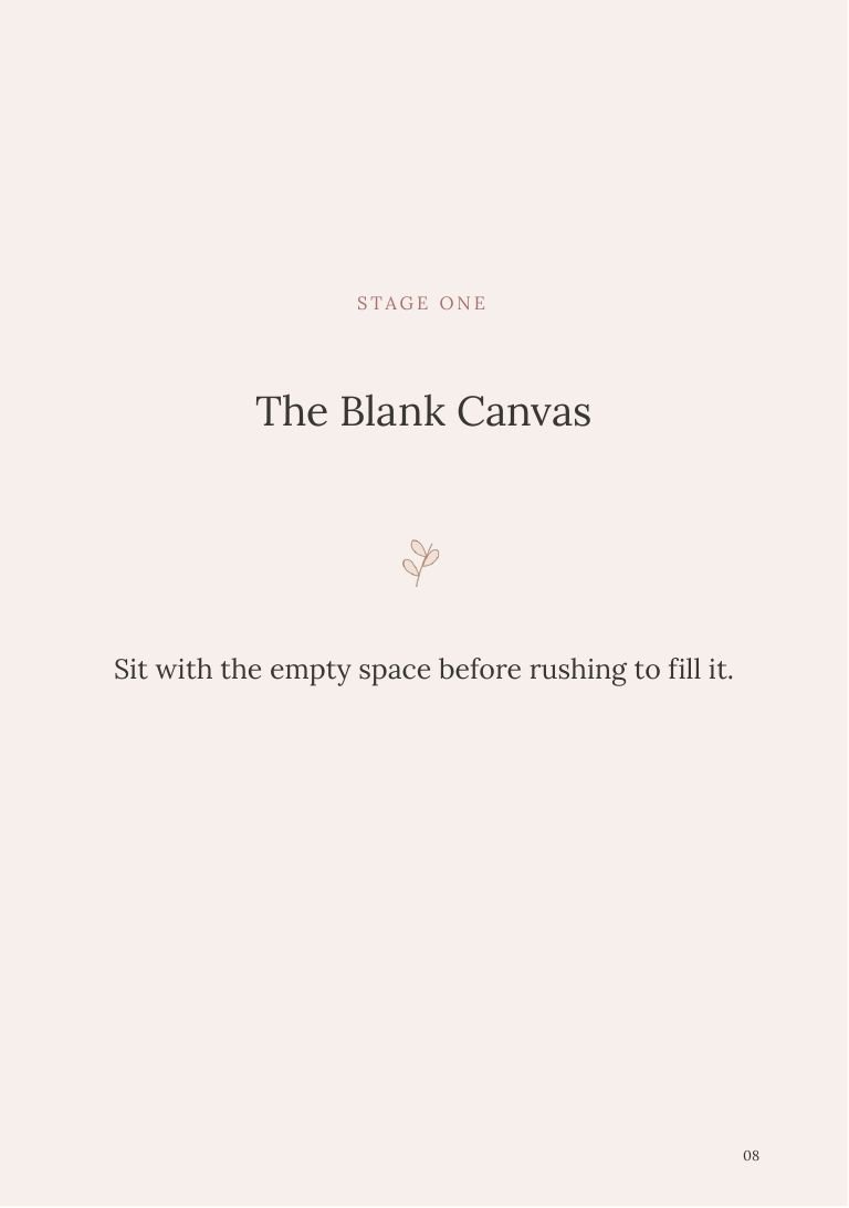 Oh, Me? page 8: Stage one: The Blank Canvas